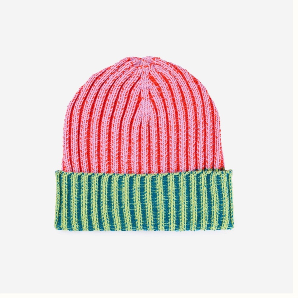 Verloop Big Stripe Beanie Poppy Lilac